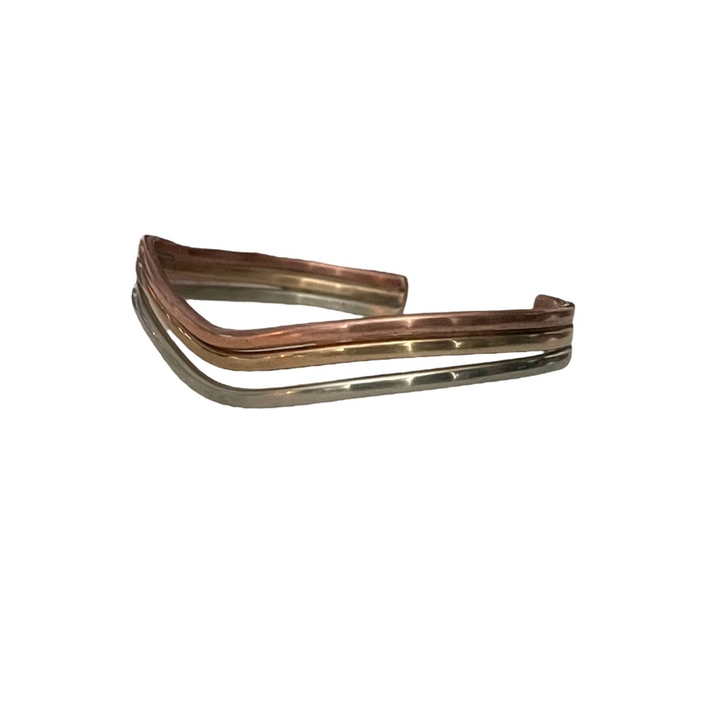 vintage Sergio Lub tri color cuff bracelet - Picture 4 of 7